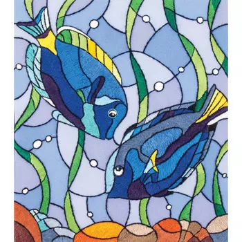 5522/ГЛ Набор для вышивки гладью Матренин посад 'Аквамарин' 22*25см