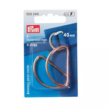 555244 Полукольца 40мм цв.розовое золото 2шт Prym