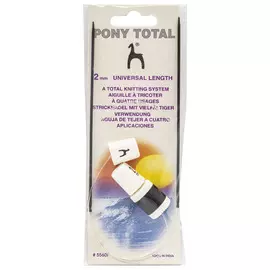 55601 Спицы вязальные круговые со счетчиком 2,00мм*60см, алюм. PONY