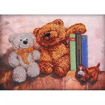 56019 Набор для вышивания бисером Astrea 'Плюшевые медведи 2', 40х30 см