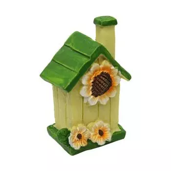 560851 Миниатюра Домик с подсолнухами 3,5*2,5*4,7см, Astra&amp;Craft