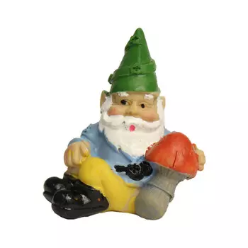 560985 Миниатюра Гном-грибник 3,3*2,5*4см, Astra&amp;Craft