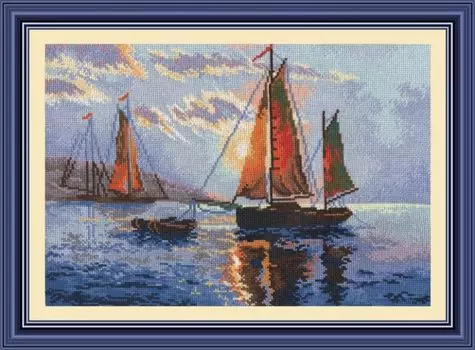 566 Набор для вышивания 'Овен' 'Парусник', 35х25 см