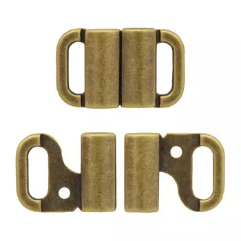 5705 Застежка 10мм, латунь, матовое золото ГР