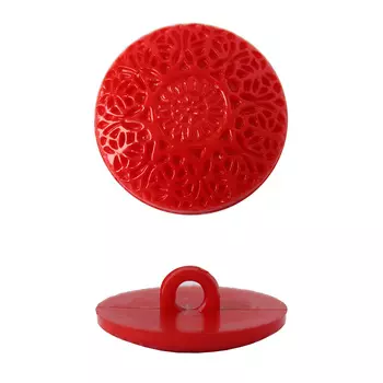 57092 Пуговица на ножке, 22 мм (18-1664 красный)