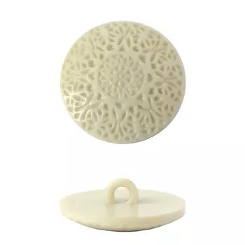 57092 Пуговица на ножке, 25 мм (12-0304 молочный)