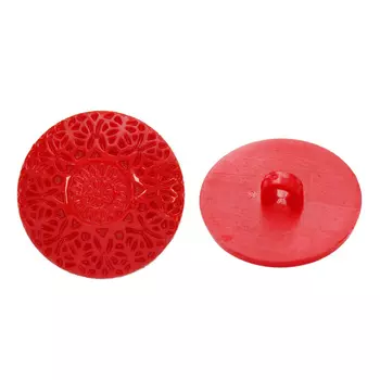 57092 Пуговица на ножке, 25 мм (145 красный)