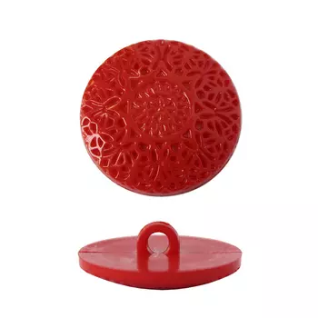 57092 Пуговица на ножке, 25 мм (18-1664 красный)