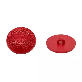 57092 Пуговица на ножке 25мм 6шт (145 красный)