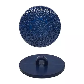 57092 Пуговица на ножке 25мм 6шт (220 синий)