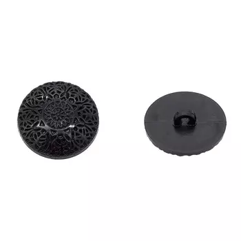 57092 Пуговица на ножке 25мм 6шт (310 черный)