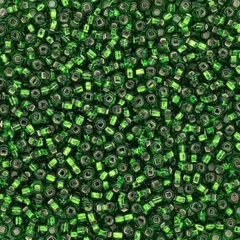 (57120) 331-19001-10/0 Бисер прозрачный с серебр.центром 10/0, круг.отв., 20гр Preciosa