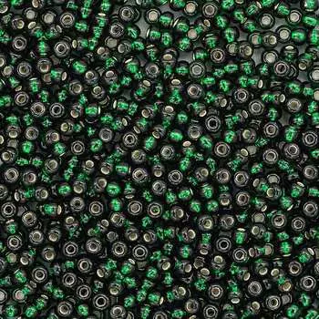 (57150С) 331-19001-10/0 Бисер прозрачный с серебр. центром 10/0, круг.отв., 20гр Preciosa