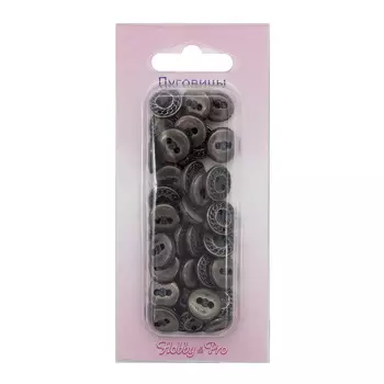 57698 Пуговица на прокол, 11,5 мм, упак./36 шт., Hobby&amp;Pro (AN)