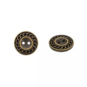 57698 Пуговица на прокол, 15 мм (AB)