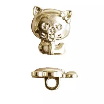 57981 Пуговица 'Кот', 18 мм (G золото)