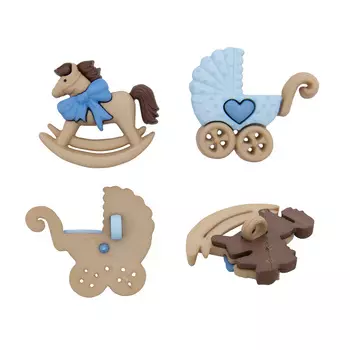 5823, Пуговицы-фигурки. Коляски лошадки Dress It