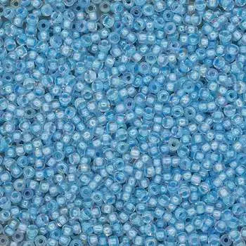 (58532) 331-19001-10/0 Бисер прозрачный с цветн. центром 10/0, круг. отв., 20гр, Preciosa