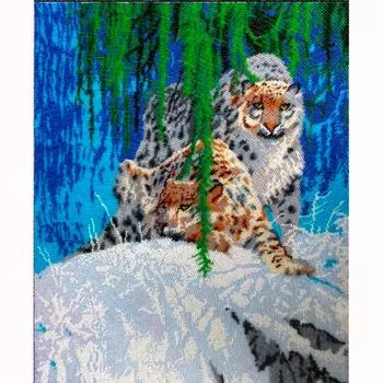 587 Набор для вышивания бисером 'Снежные барсы'