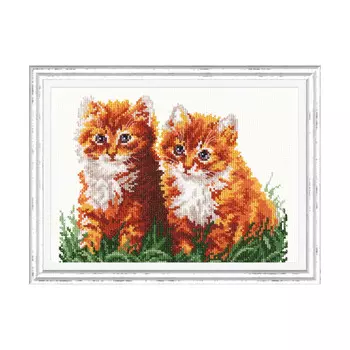 58-05 Набор для вышивания 'Чудесная игла' 'Рыжие друзья', 22*18 см