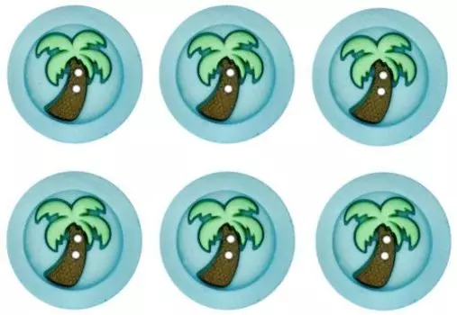 5972, Декоративные пуговицы. Пальмы Dress It Up