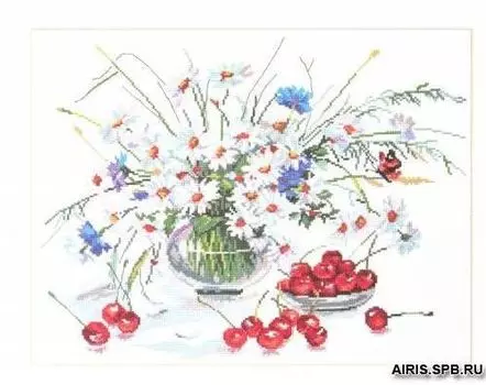 5-06 Набор для вышивания АЛИСА 'Ромашки и черешня' 38*30см