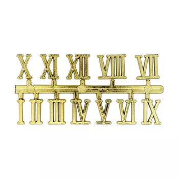 5AS-076 Цифры римские для часов 1,3см (золото)