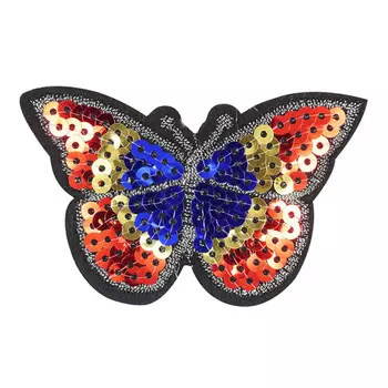 5AS-229 Термоаппликация 'Бабочка' из пайеток 8,5х5см