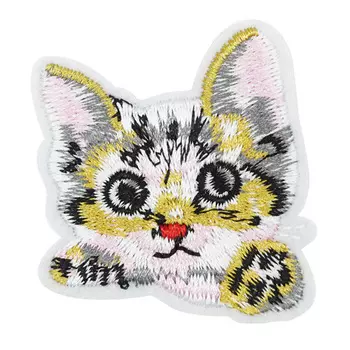 5AS-233 Термоаппликация 'Котик' 5х5,5см, 3шт/упак