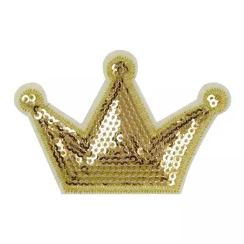 5AS-241 Термоаппликация 'Корона' из пайеток 8,5х5см