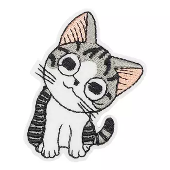 5AS-246 Термоаппликация 'Котенок' 6,5х4,5см, 3шт/упак