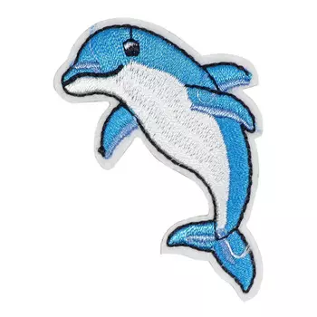 5AS-248 Термоаппликация 'Дельфин' 7х4см, 3шт/упак