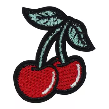 5AS-257 Термоаппликация 'Пара вишенок' 5х4,5см, 3шт/упак