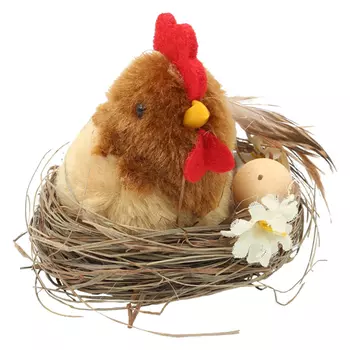 5AS-357 Миниатюра. Курица в гнезде 10х8см