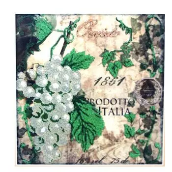 60022 Набор для вышивания бисером Astrea 'Зеленый виноград', 30х30 см