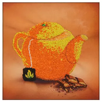 60102 Набор для вышивания бисером Astrea 'Апельсиновый чай' 30х30см