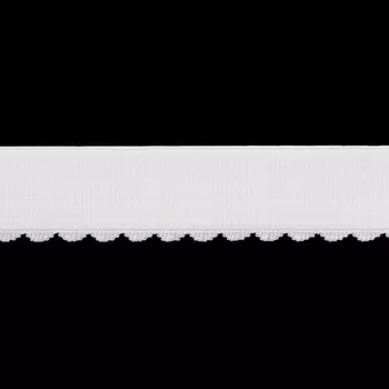 605/25А Лента эластичная декоративная 2,5см*25м (белый)