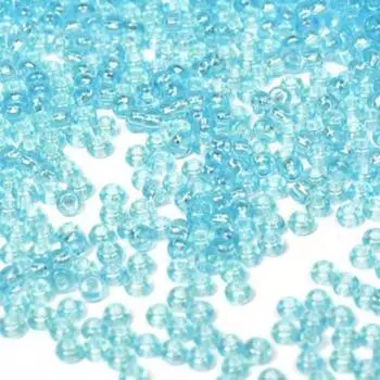 (61000) Бисер прозрачный с радужным покрытием 10/0, круг.отв., 50г, Preciosa