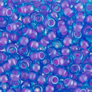 (61016) Бисер прозрачный с цв.центром 10/0, круг.отв., 50г, Preciosa