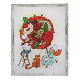 610 Набор для вышивания Astrea 'Интересная пицца' 21*23см