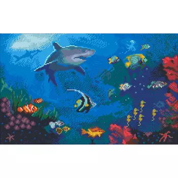 6119 Набор для вышивания счетным крестом Матренин посад 'Акулий рай' 40*55с