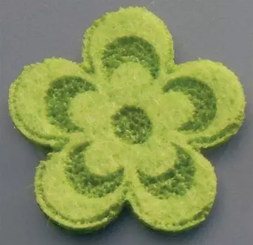 61215134 Цветы из фетра светло-зеленый 10шт Glorex