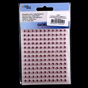 61242230 Стразы квадратные самоклеющиеся Glorex
