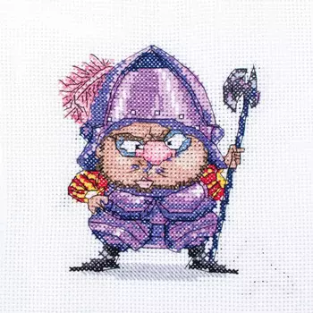 6135 Набор для вышивания счетным крестом Матренин посад 'Рыцарь в доспехах' 20*20см