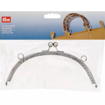 615188 Замок д/сумки 'Bella' 20*8см, цв.состаренного серебра Prym