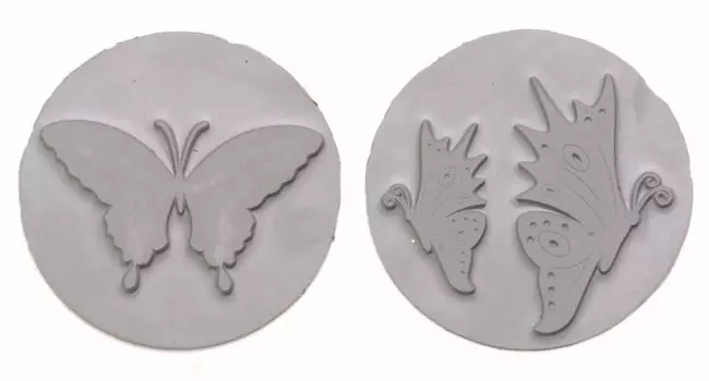 61600438 Вкладыш в круглую форму для мыловарения,бабочки,2шт. Glorex