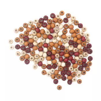 61651056 Бусины дерево, коричневый микс, 4 мм, упак./155 шт., Glorex