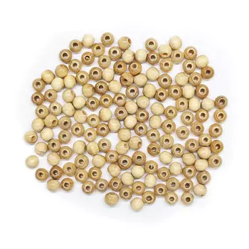 61652001 Бусины дерево, натуральный, 6 мм, 118 шт., Glorex