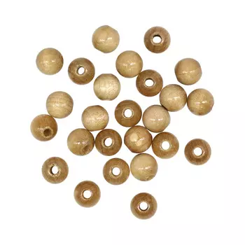 61653001 Бусины дерево, натуральный, 8 мм, упак./80 шт., Glorex