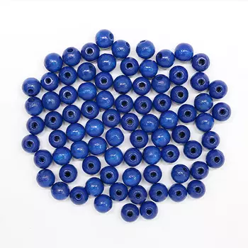 61653006 Бусины деревянные, голубой, 8 мм, упак./80 шт., Glorex